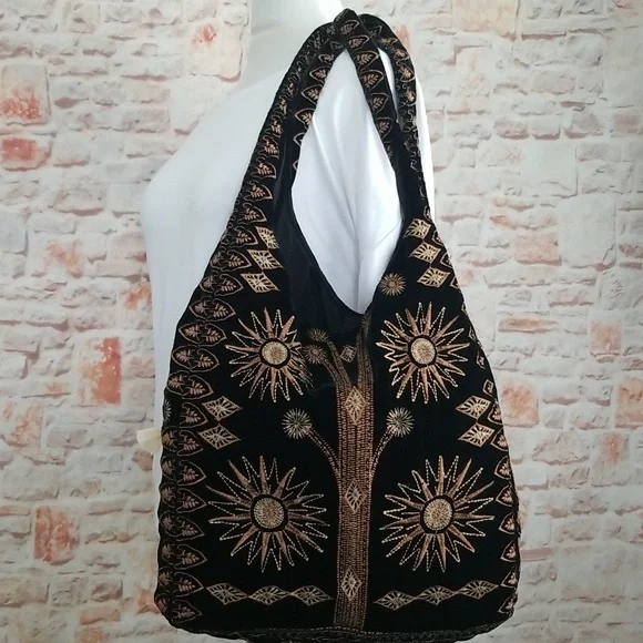 Johnny Was Bags New Johnny Was Heidi Velvet Slouchy Tote